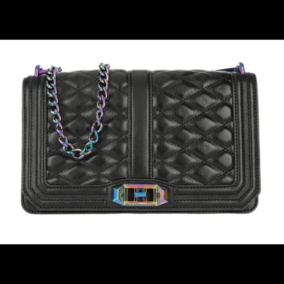 Rebecca Minkoff White Leather “Oil Slick” Backpack and Matching Wallet Rebecca Minkoff mini MAC Oil slick/Iridescent rainbow  main image 4